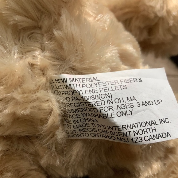 Ultra Cute Tan Teddy Bear With I Love You Heart & Red Ribbon - Picture 4 of 5